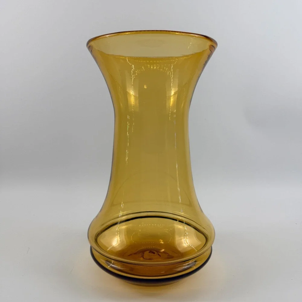 Blenko 739 Wheat Amber Art Glass Vase John Nickerson 1973 Mid Century